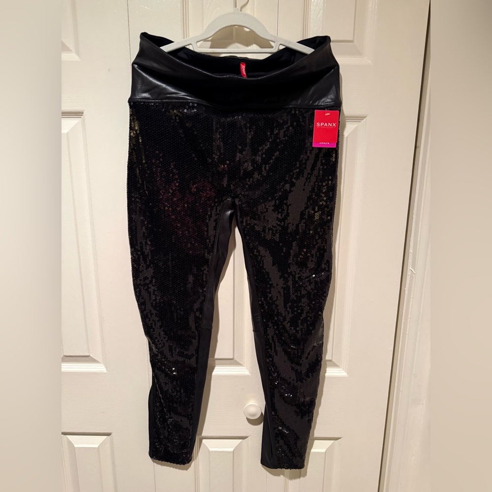 SPANX Black Sequin Leggings